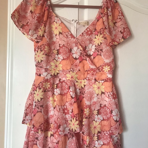 Pink and Orange Altar’d State romper size L - Picture 1 of 4